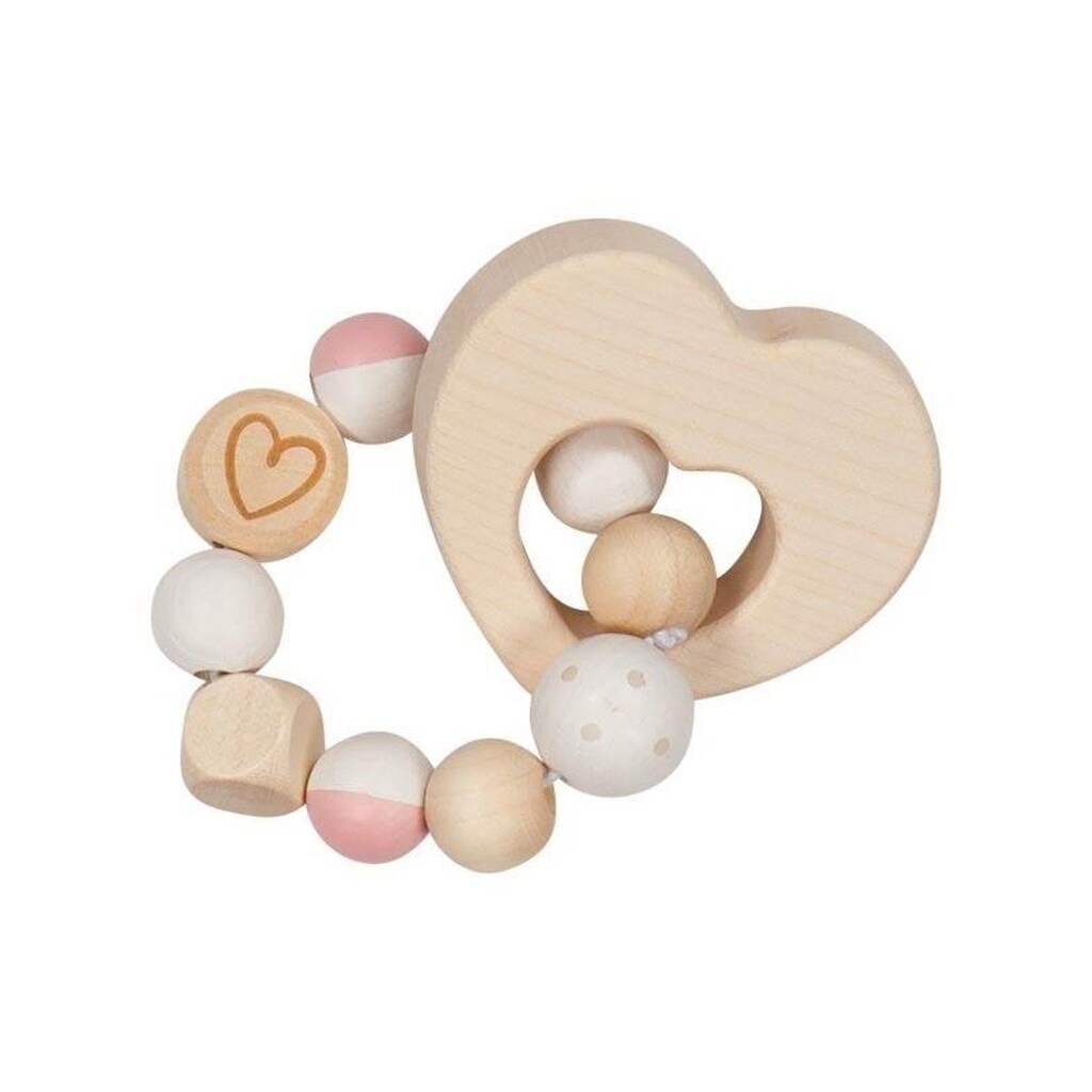 Goki Wooden Gripping Ring Heart