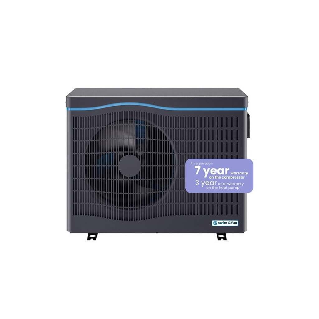 Swim &amp; Fun Fuld Inverter Varmepumpe 12kW, -7C, WiFi