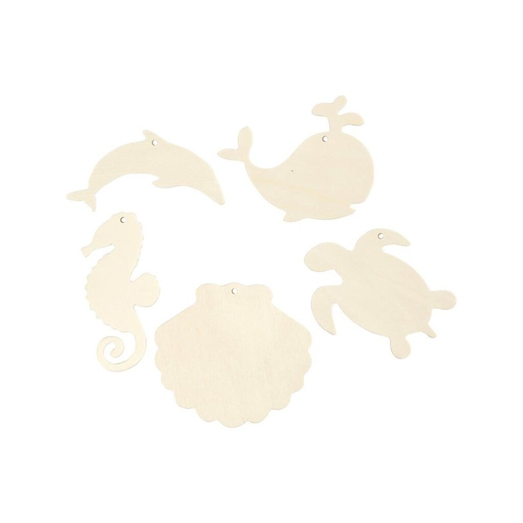 Creativ Company Wooden Sea Animals with Hanging Eye