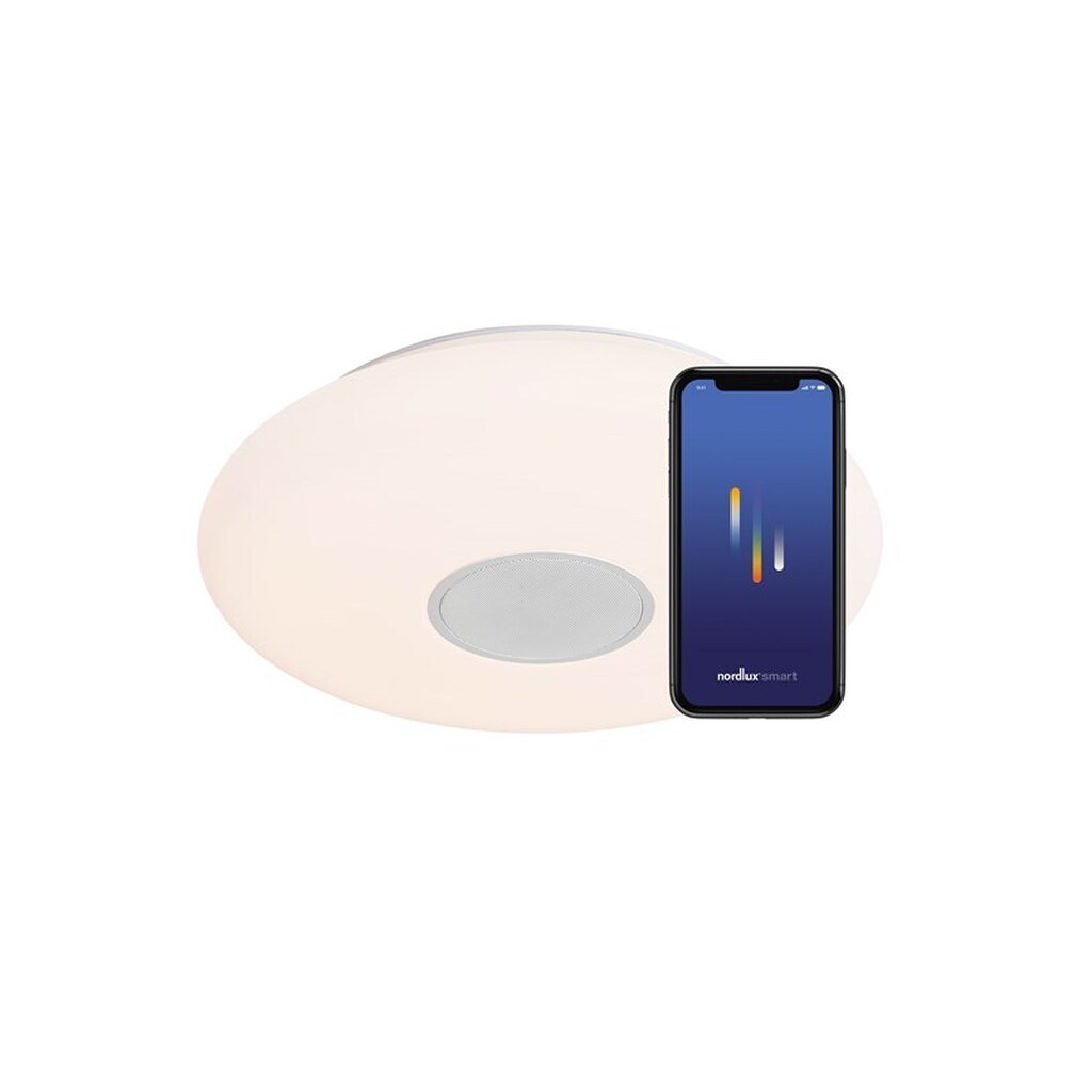 Nordlux Djay 40 Smart Loftlampe 2700-6500K RGB, Bluetooth højtaler, Hvid