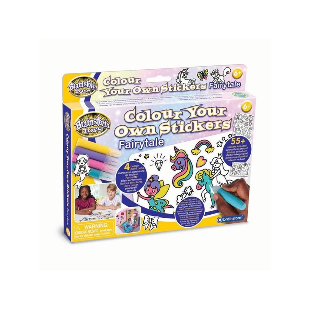 Brainstorm Colour Your Own Stickers - Fairytale