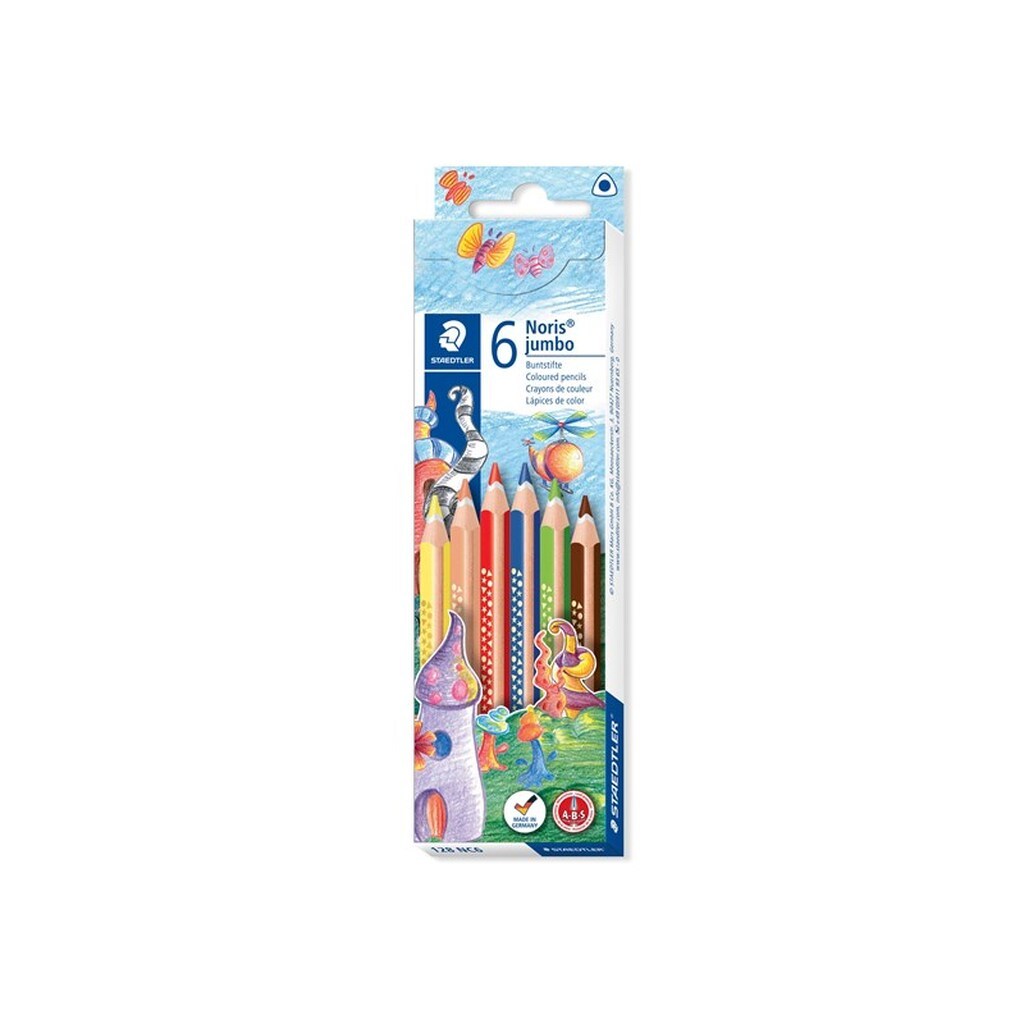 Staedtler NORIS JUMBO FARVEB 6ASS/PAK  FSC 100%