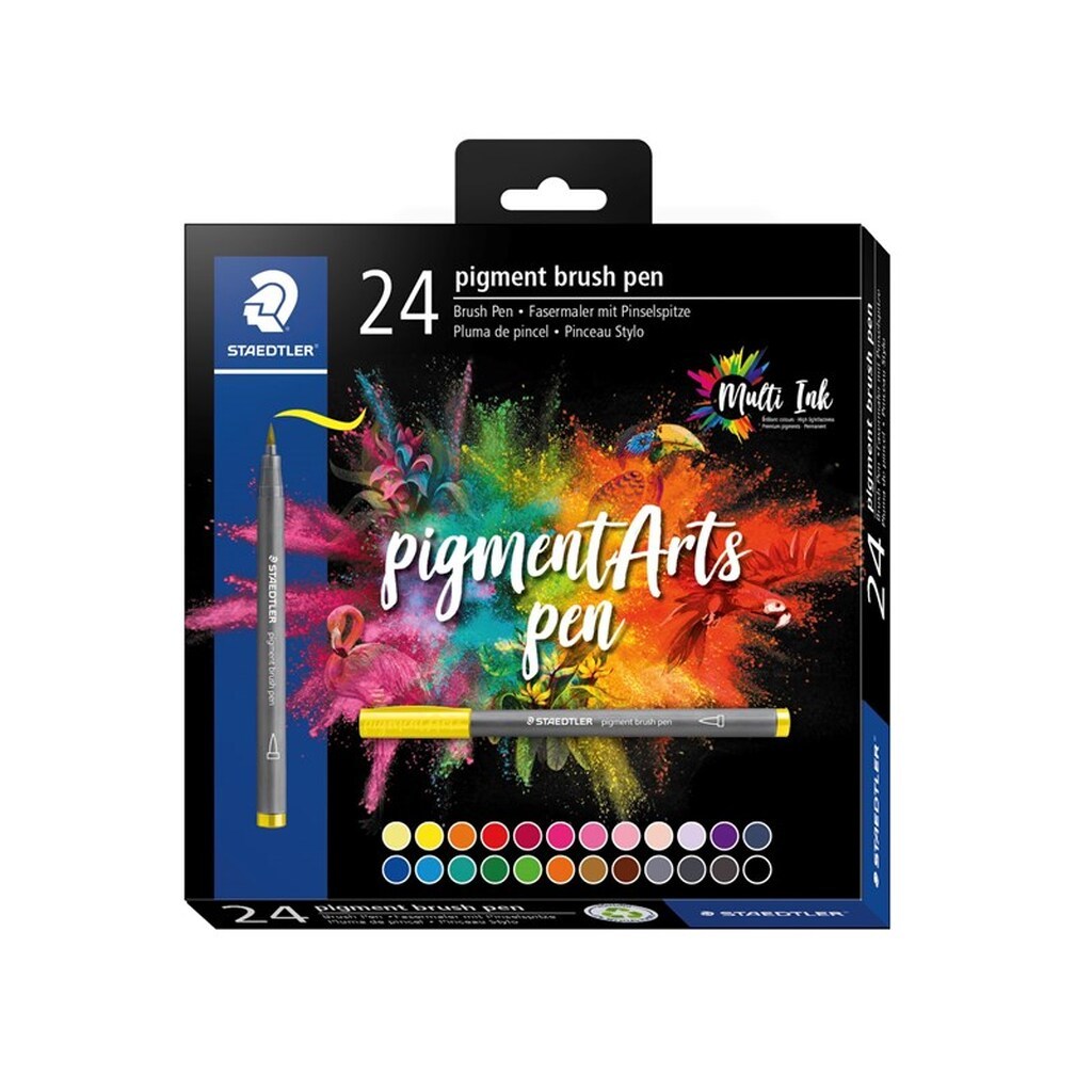 Staedtler Brush Pen Pigment 24 stk/ass