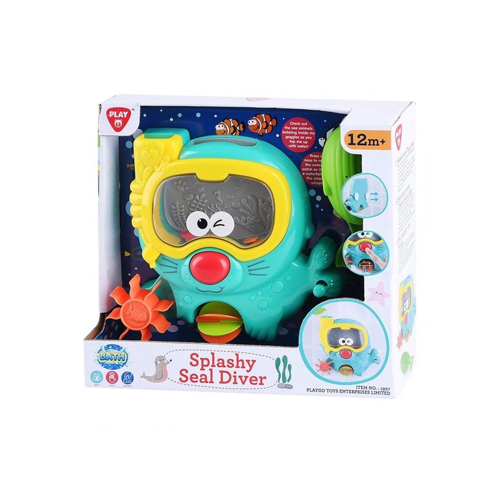 PLAY - Bath Toys Splashing Seal with Diving Goggles