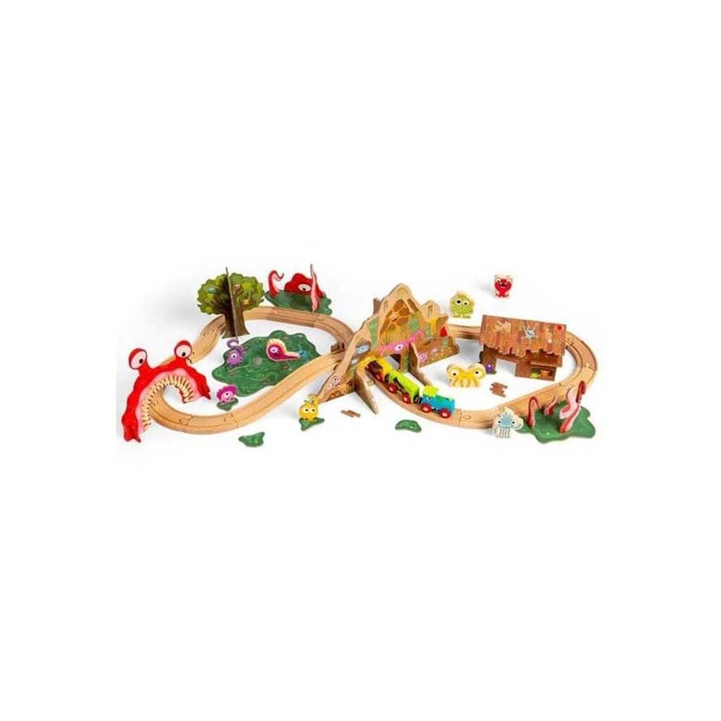 Bigjigs Wooden Monster Train Set 50pcs.