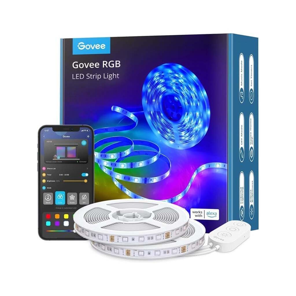 Govee RGB Smart Wi-Fi + Bluetooth LED Strip (10m)