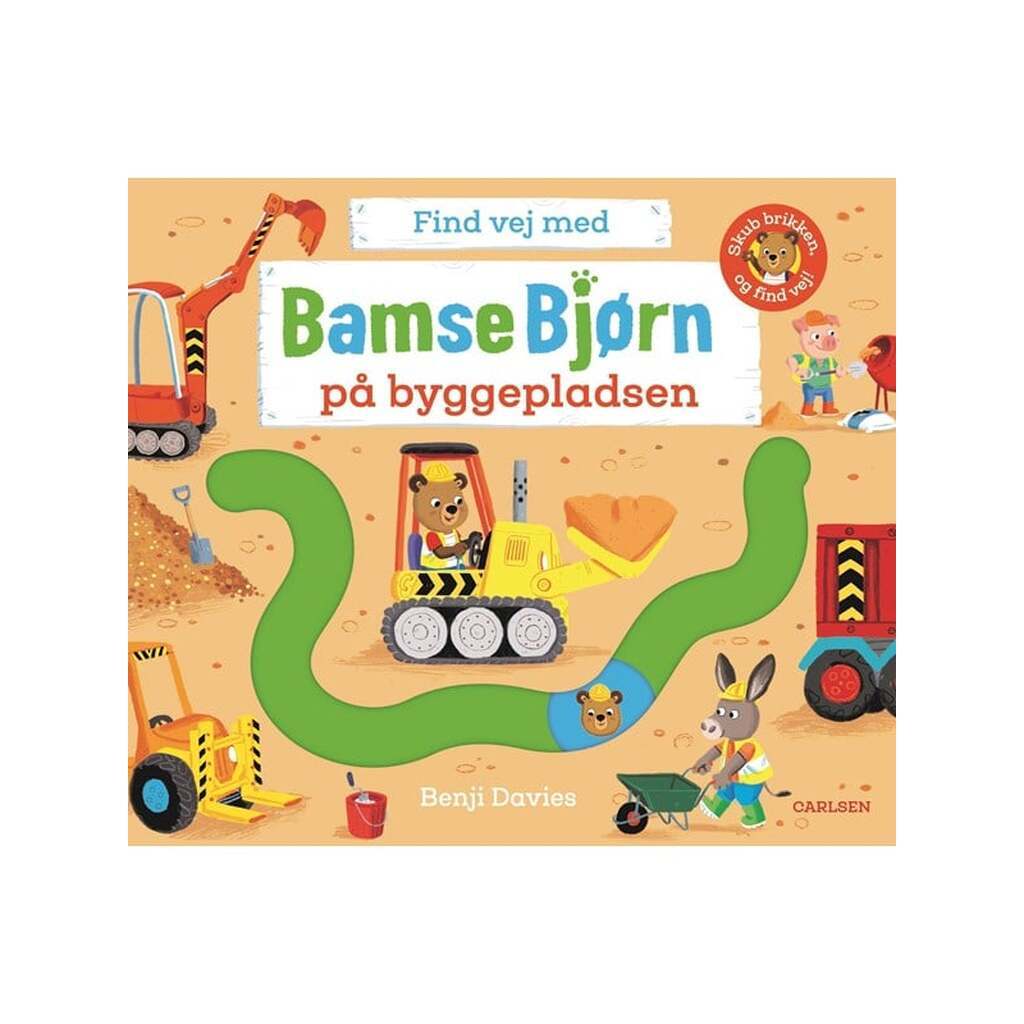 Find vej med Bamse Bjørn: På byggepladsen - Børnebog - Papbog