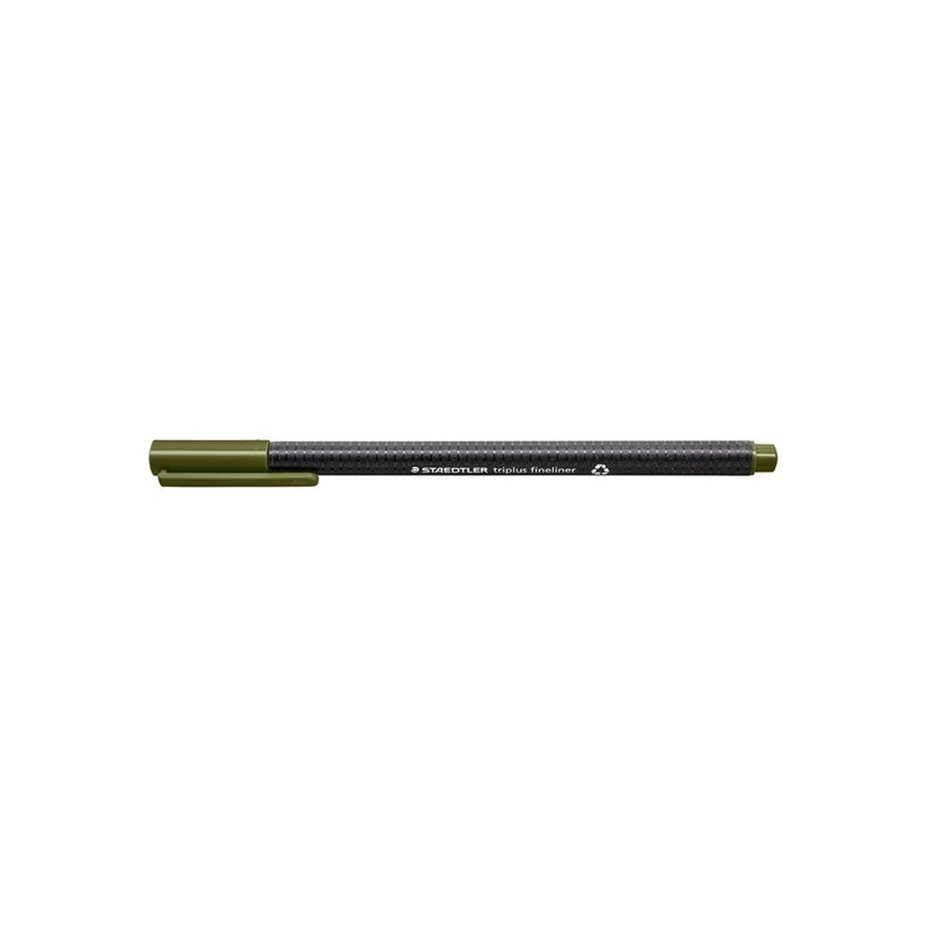 Staedtler TRIPLUS FINELINER rPP, 10 stk OLIVEN GRØN