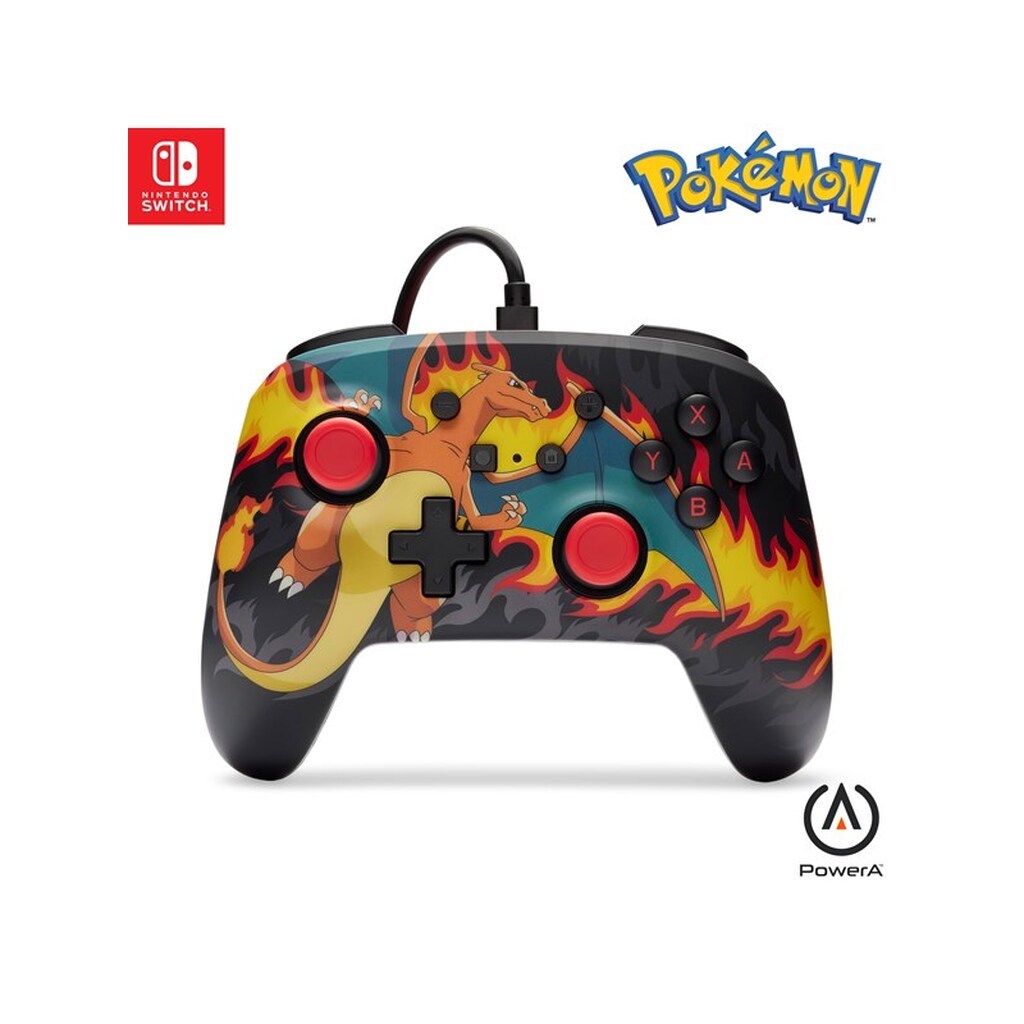 PowerA Enhanced kablet controller til Nintendo Switch - Charizard Firestorm
