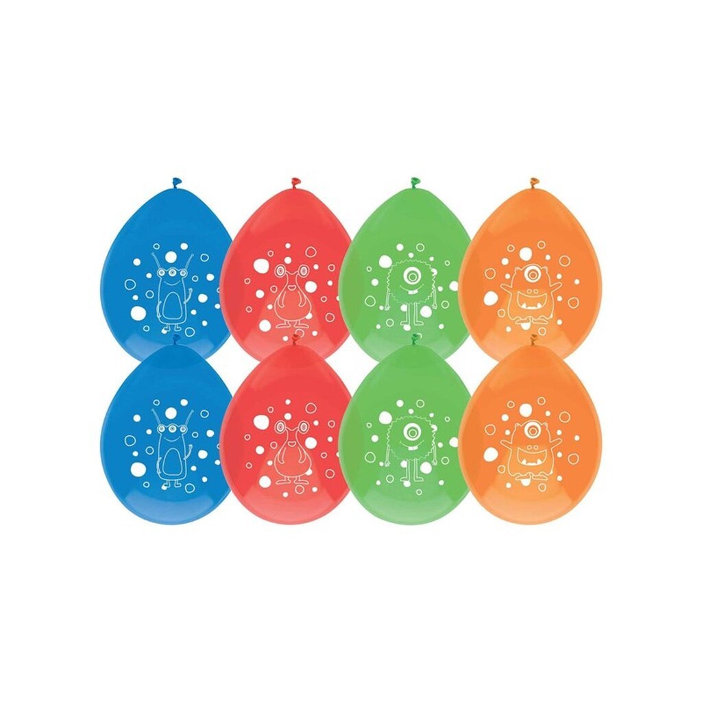 Haza Witbaard Balloons Monster Party 8pcs.