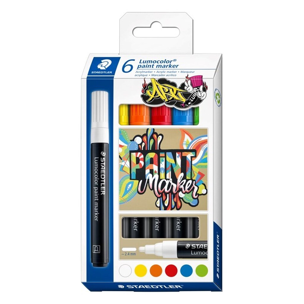 Staedtler Lumocolor Paintmarker 6stk/ass