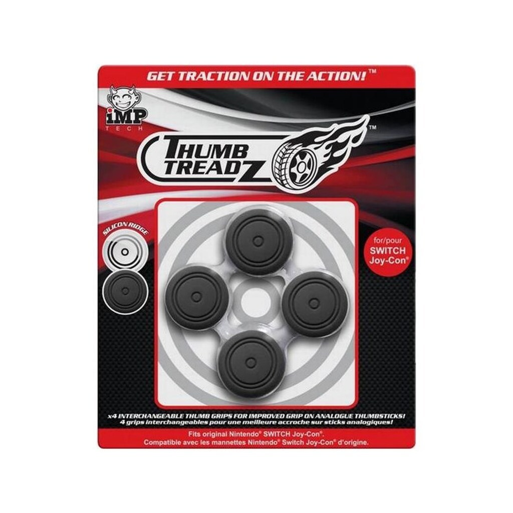 iMP TECH Nintendo Switch Joy-Con Thumb Treadz - Black - Miscellaneous Tilbehør til spillekonsol - Nintendo Switch