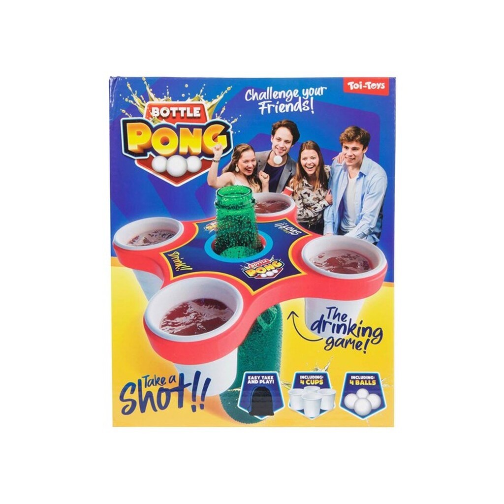 Toi-Toys - Board game Pong Hero with 4 Balls and 4 Cups