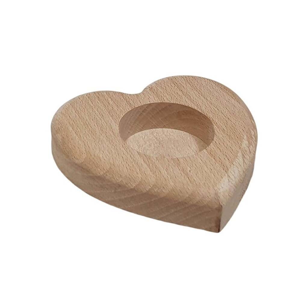 Playwood Beechwood Tea Light Holder Heart