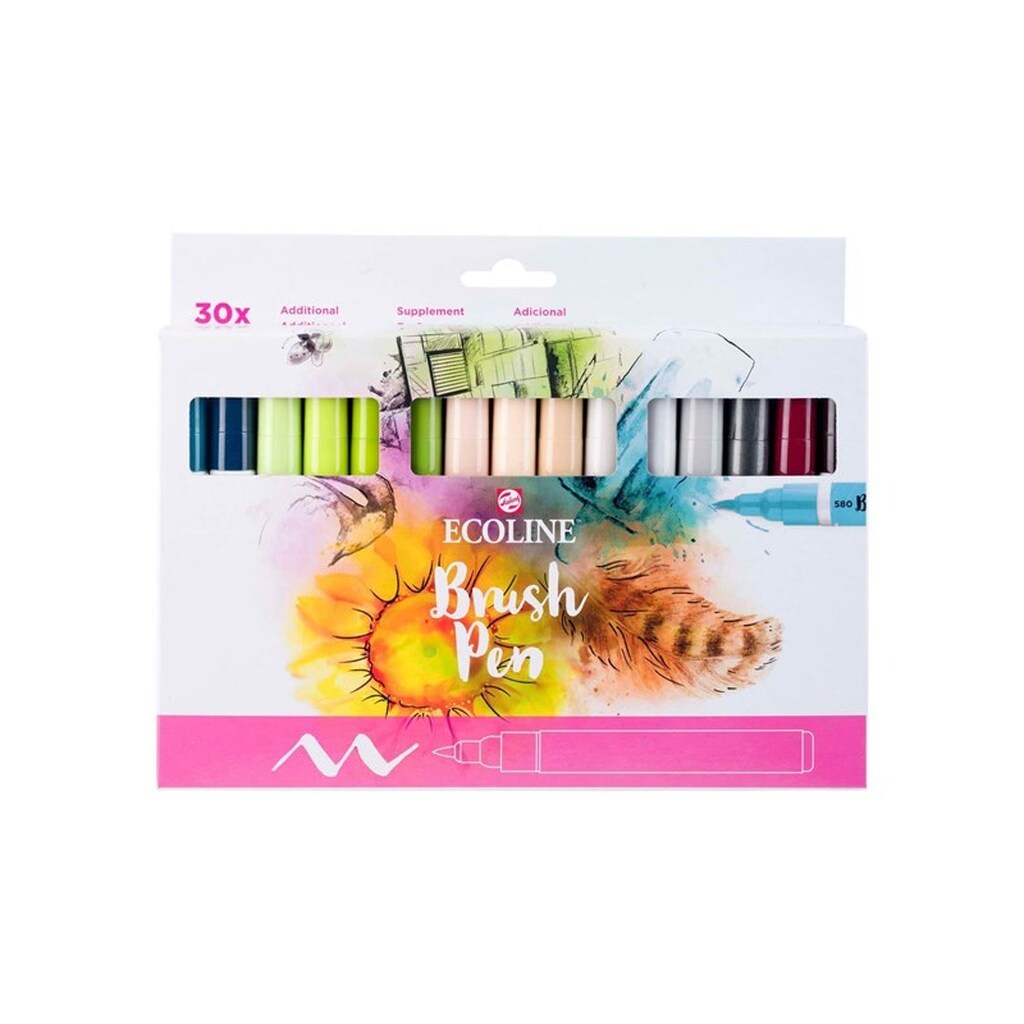 Bruynzeel Ecoline Brush Pen Set Additional 30 Colors