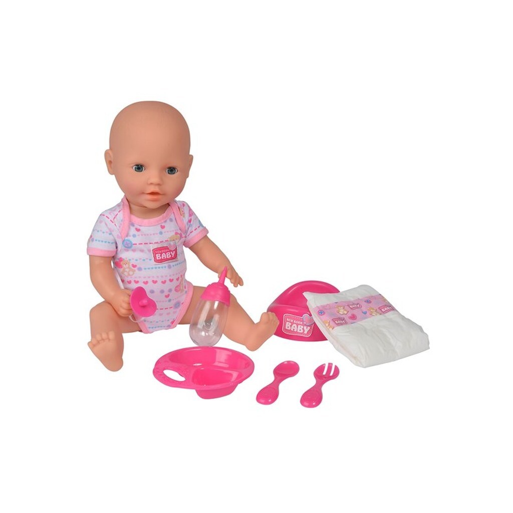 Simba New Born Baby Spise Væde Dukke, 38 cm