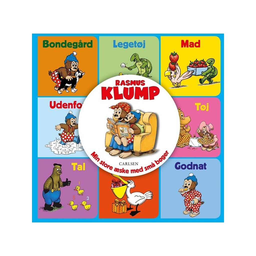 Rasmus Klump - Min store æske med små bøger - Børnebog - Papbog