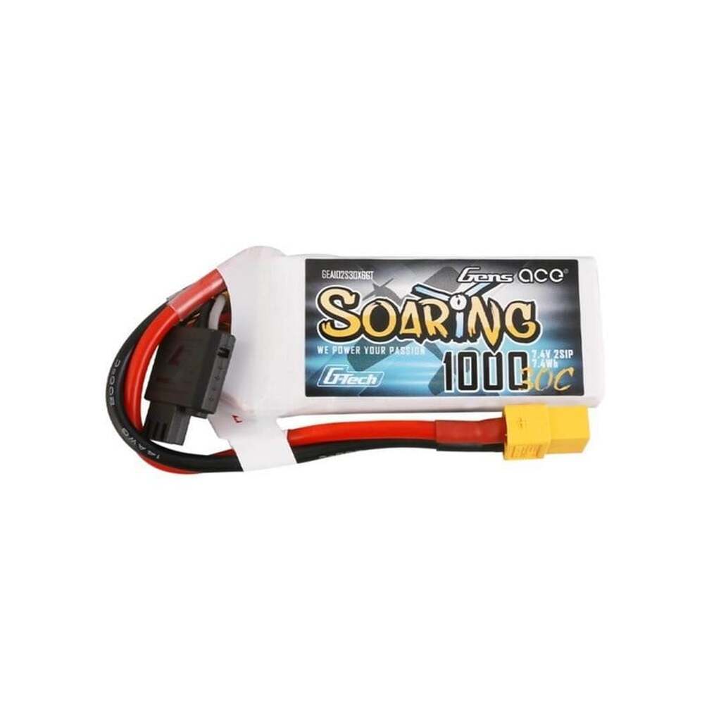 Gens ace &amp;Tattu G-Tech Soaring 1000mAh 7.4V 30C 2S1P XT60