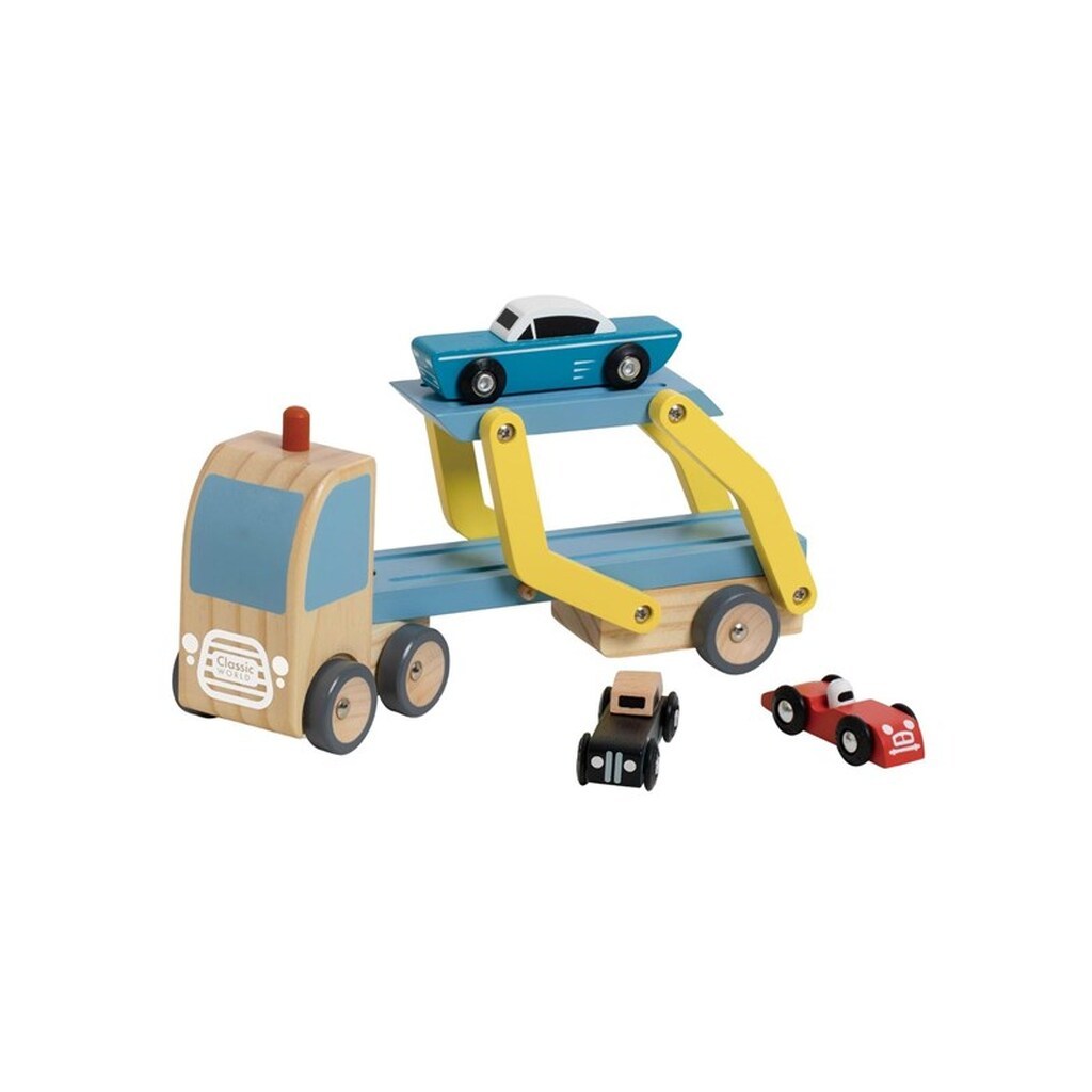 Classic World Wooden Transporter with 3 Cars