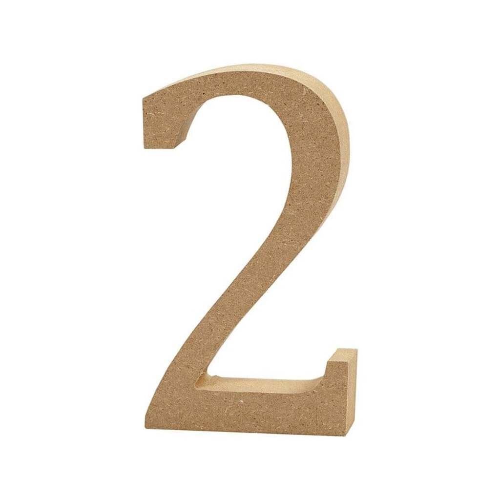 Creativ Company - Number 2 MDF 8cm 1 pcs.