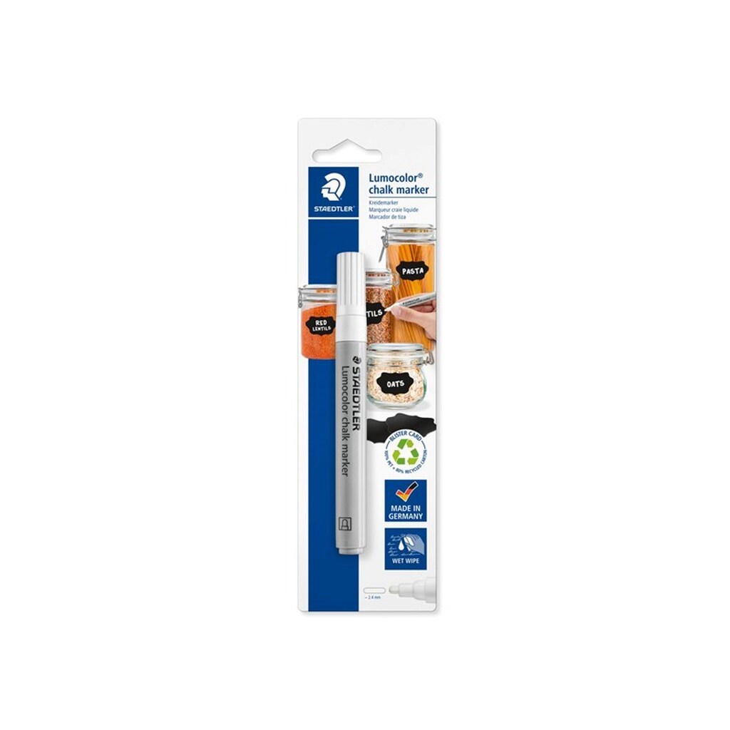 Staedtler Lumocolor Kridtmarker Hvid/Bk