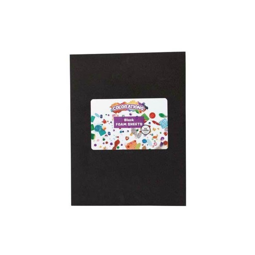 Colorations - Foam Sheets Black 10 pcs.