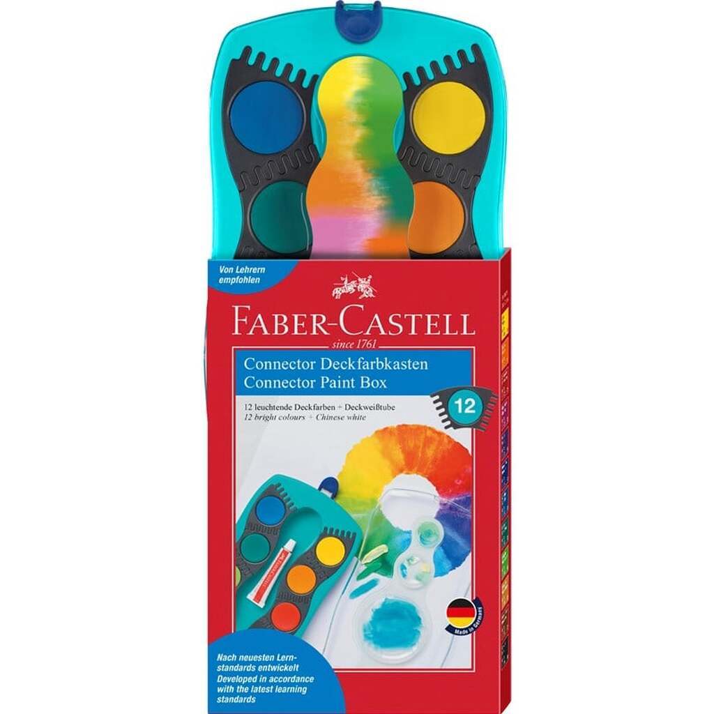 Faber-Castell Dækfarver connector 12 farver Turkis