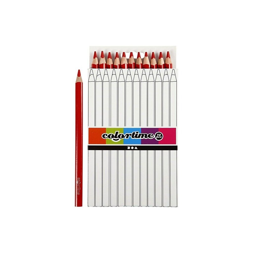 Creativ Company Triangular Jumbo colored pencils - Red 12pcs.