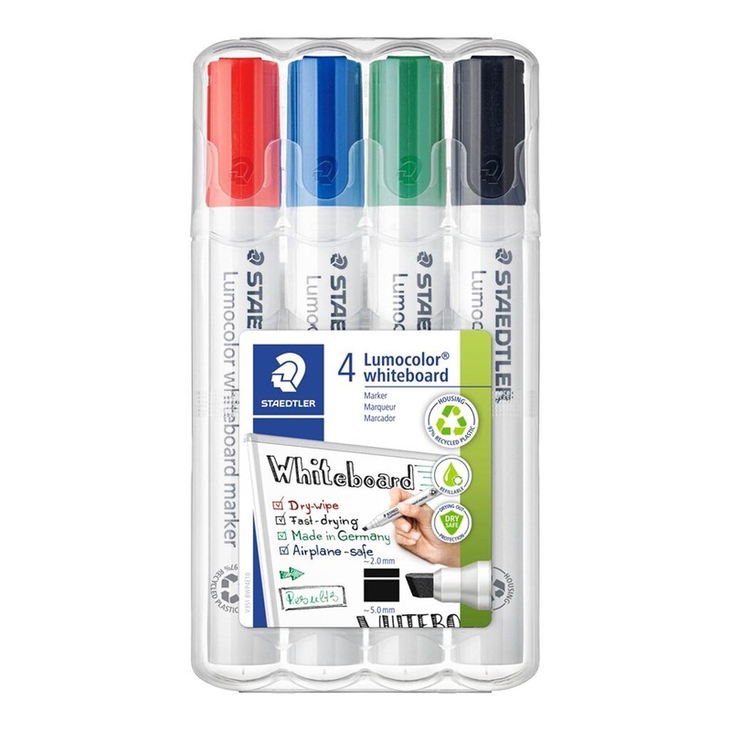 Staedtler Lumocolor WB-marker 2-5mm 4 ass/boks