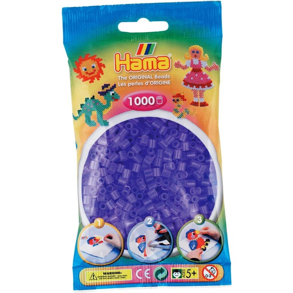 Hama Ironing beads-Lilac transparent 1000 pcs