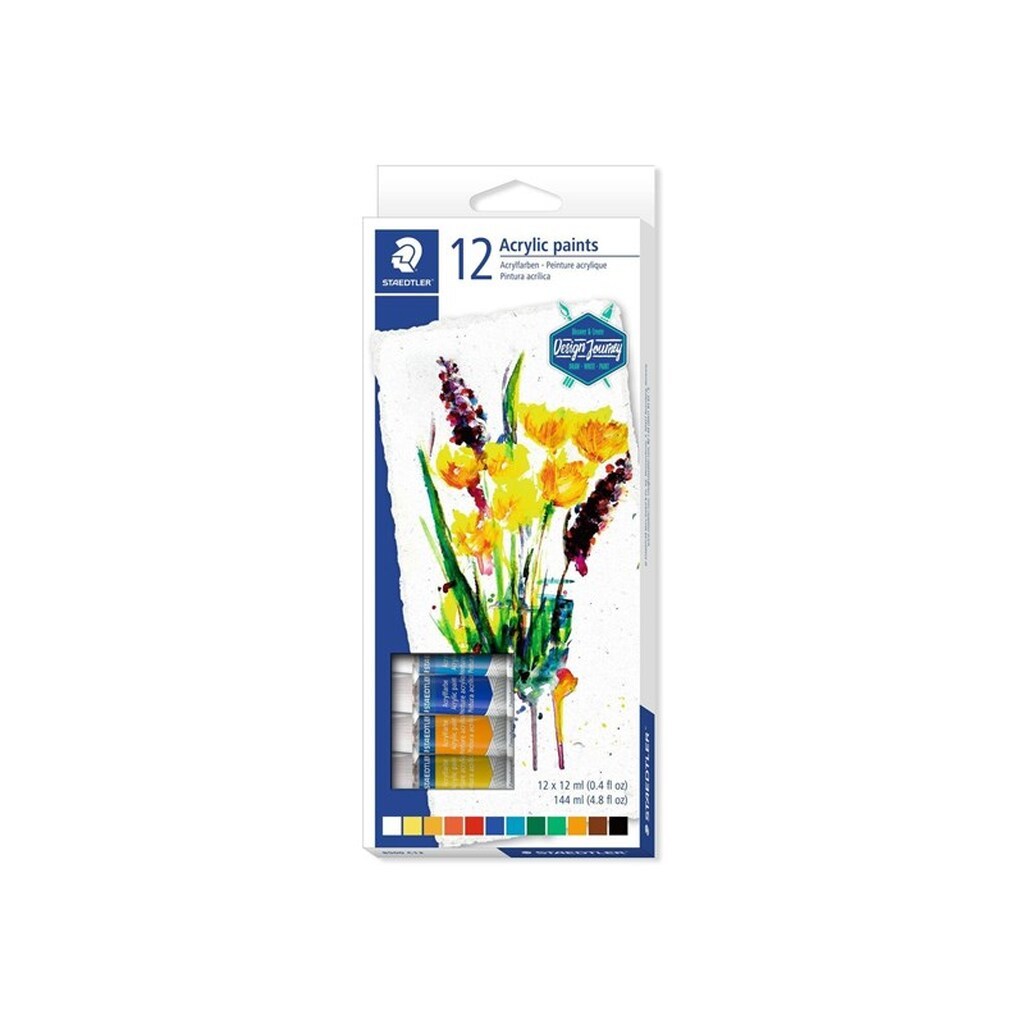 Staedtler Akryl Maling 12 stk. ass 12 ml.