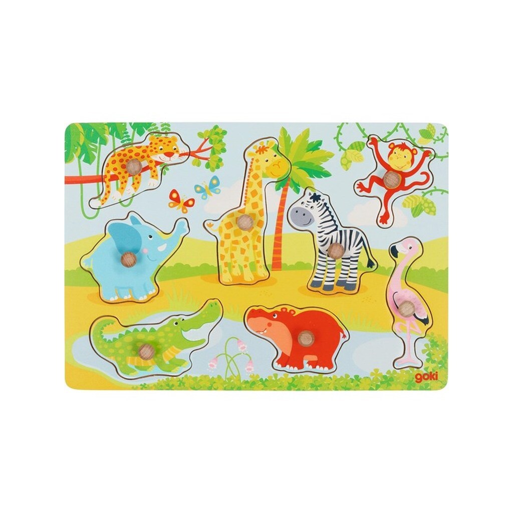 Goki African Animals Lift Out Puzzle