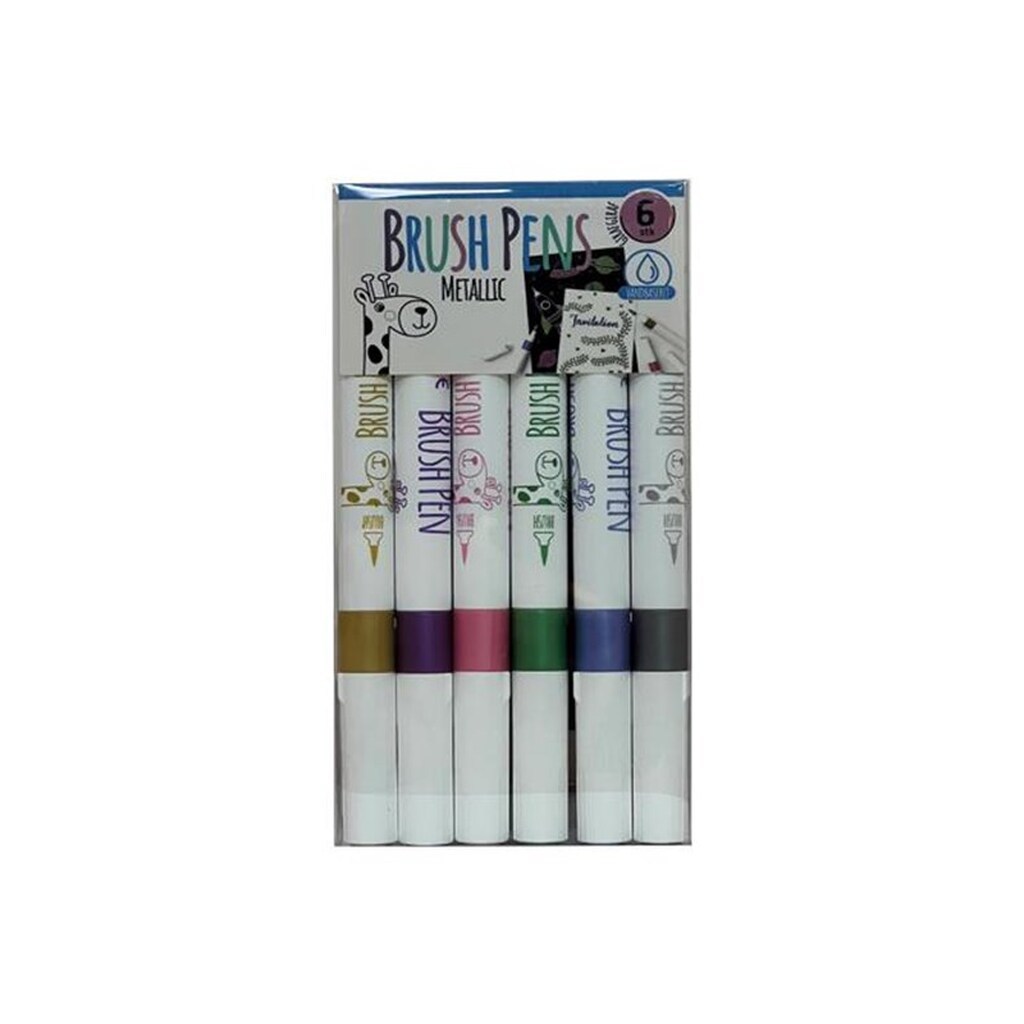 Hobby Mate GIRAFGIRAF Brush pens, metallic frv. x6