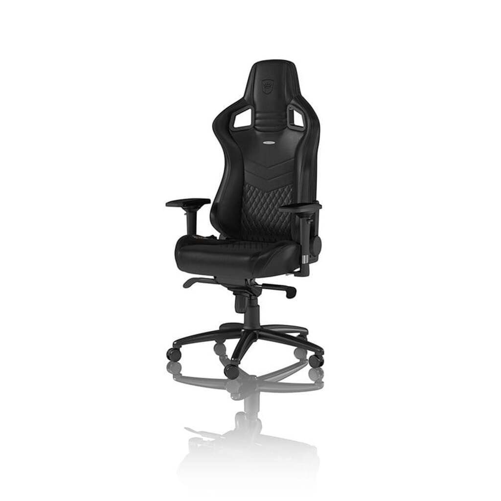 noblechairs EPIC Real Leather - Black Gamer Stol - Sort - Læder - Op til 120 kg
