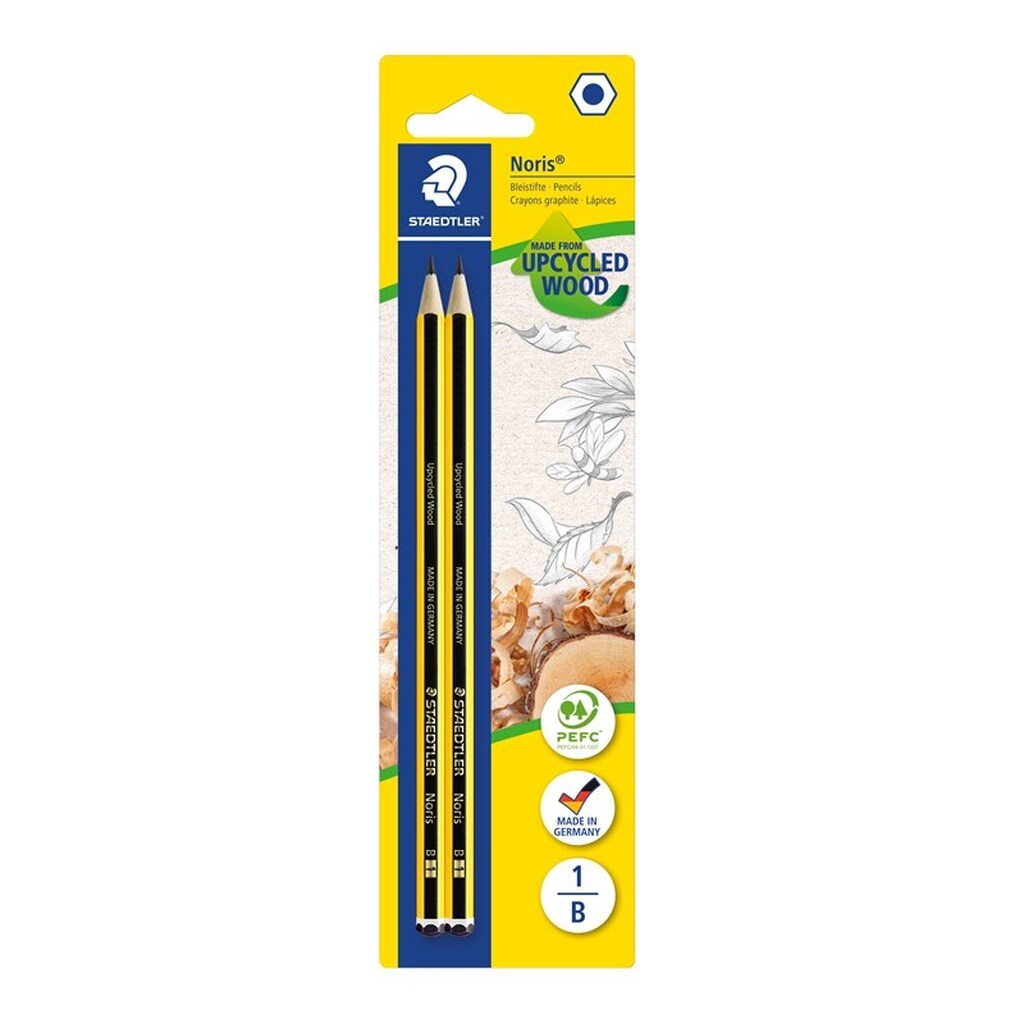 Staedtler Noris Blyant 1B 2/Bk 100% PEFC