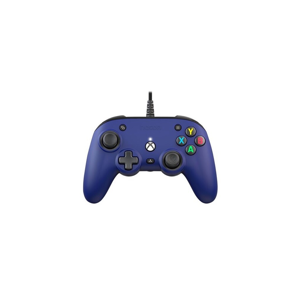 NACON Official Wired Pro Compact Controller - Blue - Wired Controller - Microsoft Xbox One