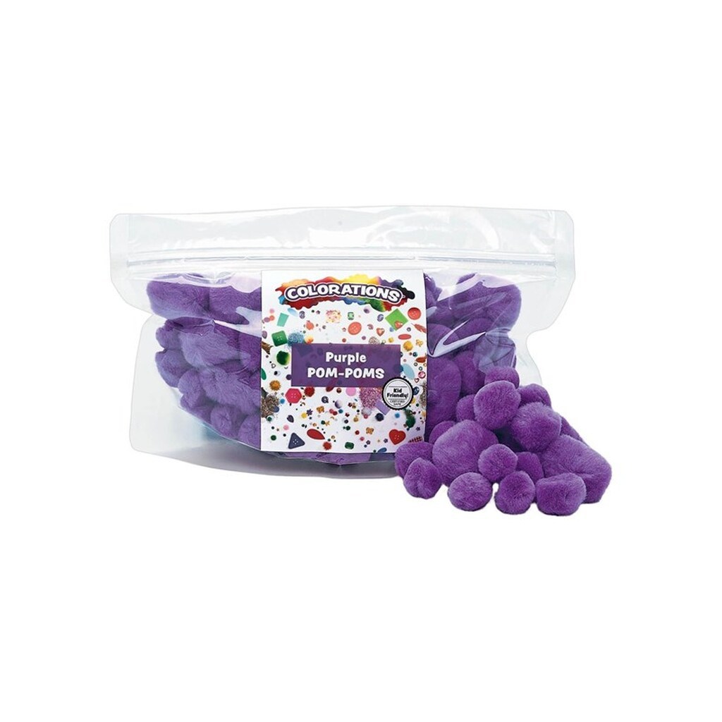 Colorations - Pom Poms Purple 100pcs.