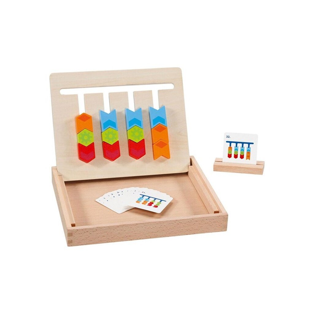 Goki Wood Color Sorting Board in Wooden Box