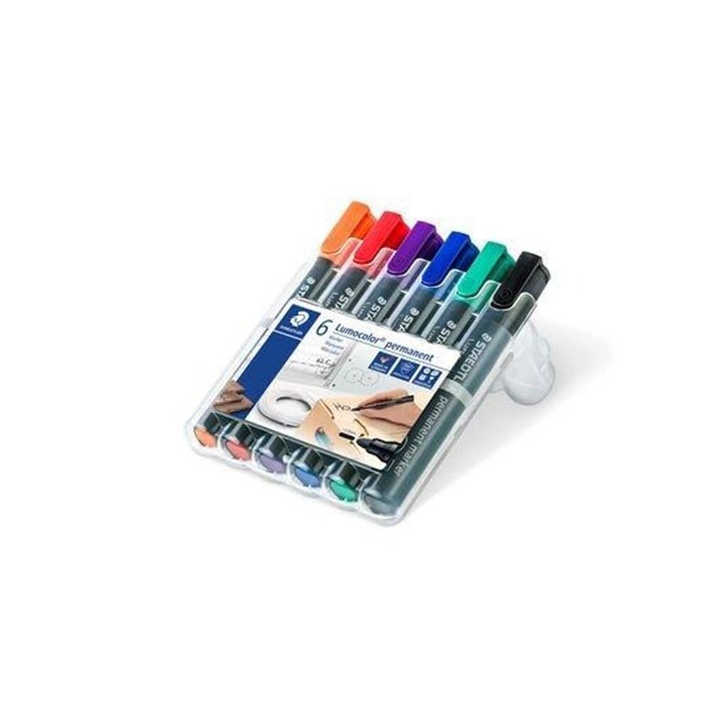 Staedtler Lumocolor Marker Perm 2mm 6 ass.