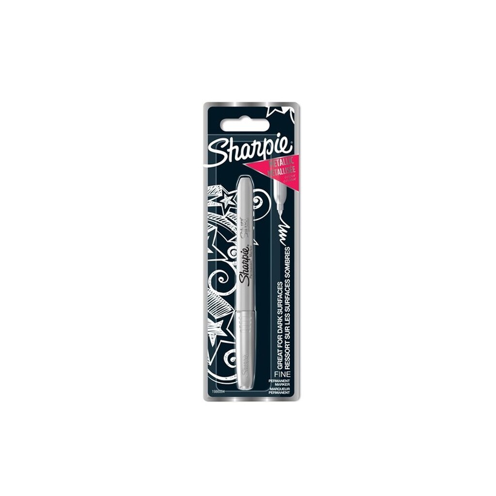 Sharpie Permanent Marker | Fin spids | Sølv | 1 styk