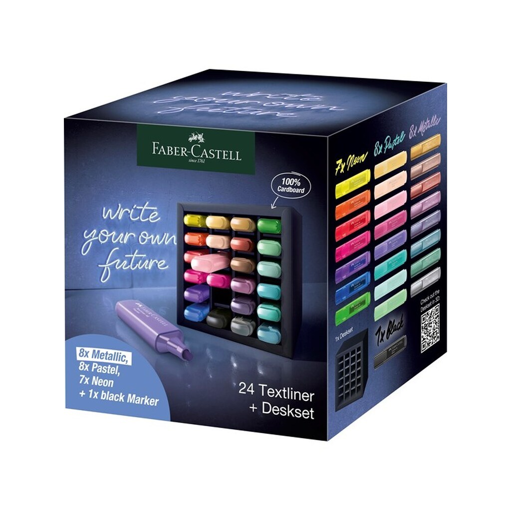 Faber-Castell Textliner Black box of 24 ass