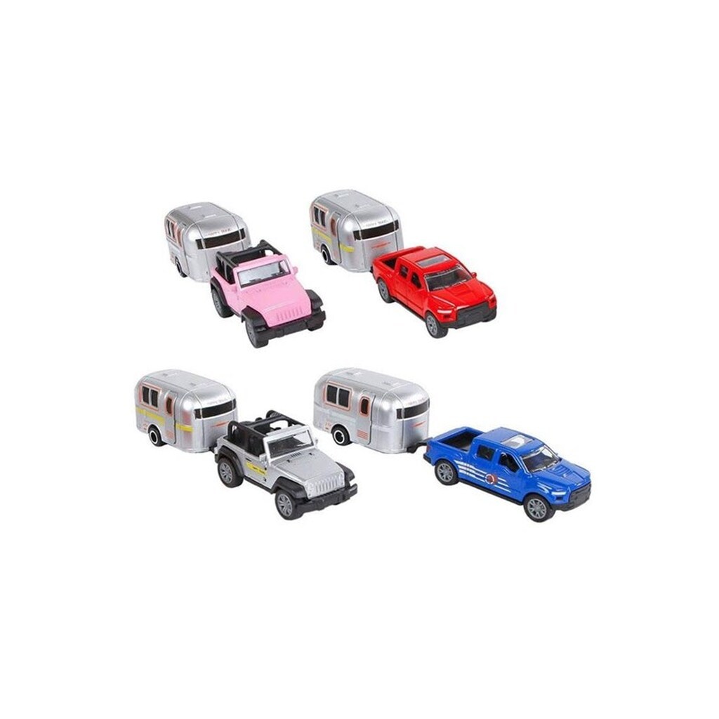 2-Play Traffic 2-Play Die-Cast Pull Back Car with Caravan