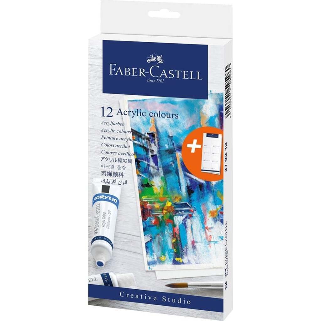 Faber-Castell Startersæt Acrylfarver 20ml i tube 12 ass