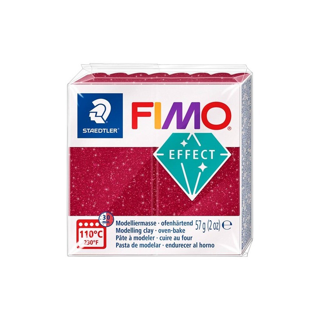 Staedtler FIMO modeller 57g. Galaxe rød