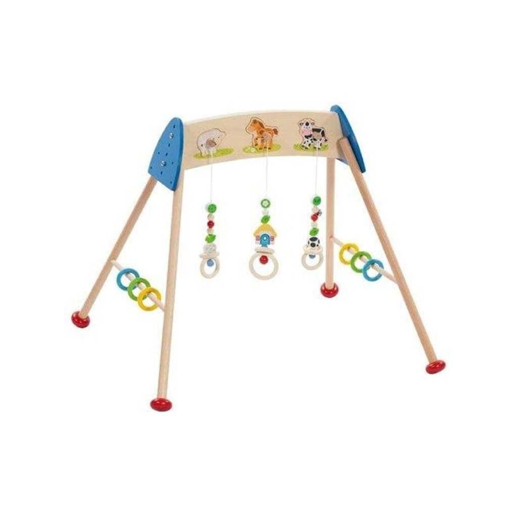 Goki Wooden Baby Gym Farm Animals with Sound