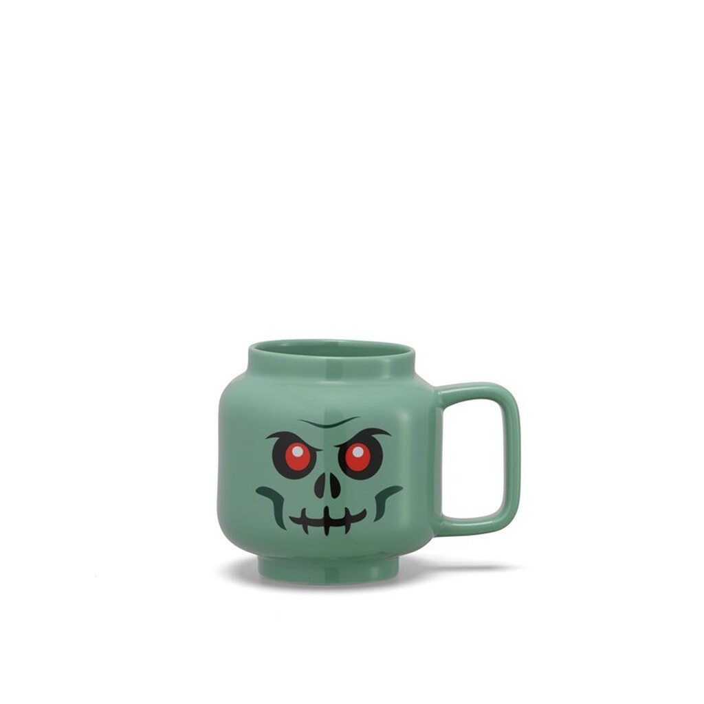 LEGO Stort keramik krus, skelet - grøn - 530 ml