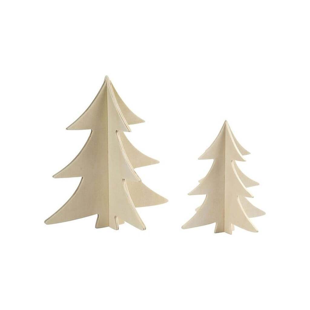 Creativ Company Decorate your 3D Wooden Christmas Trees 2pcs.