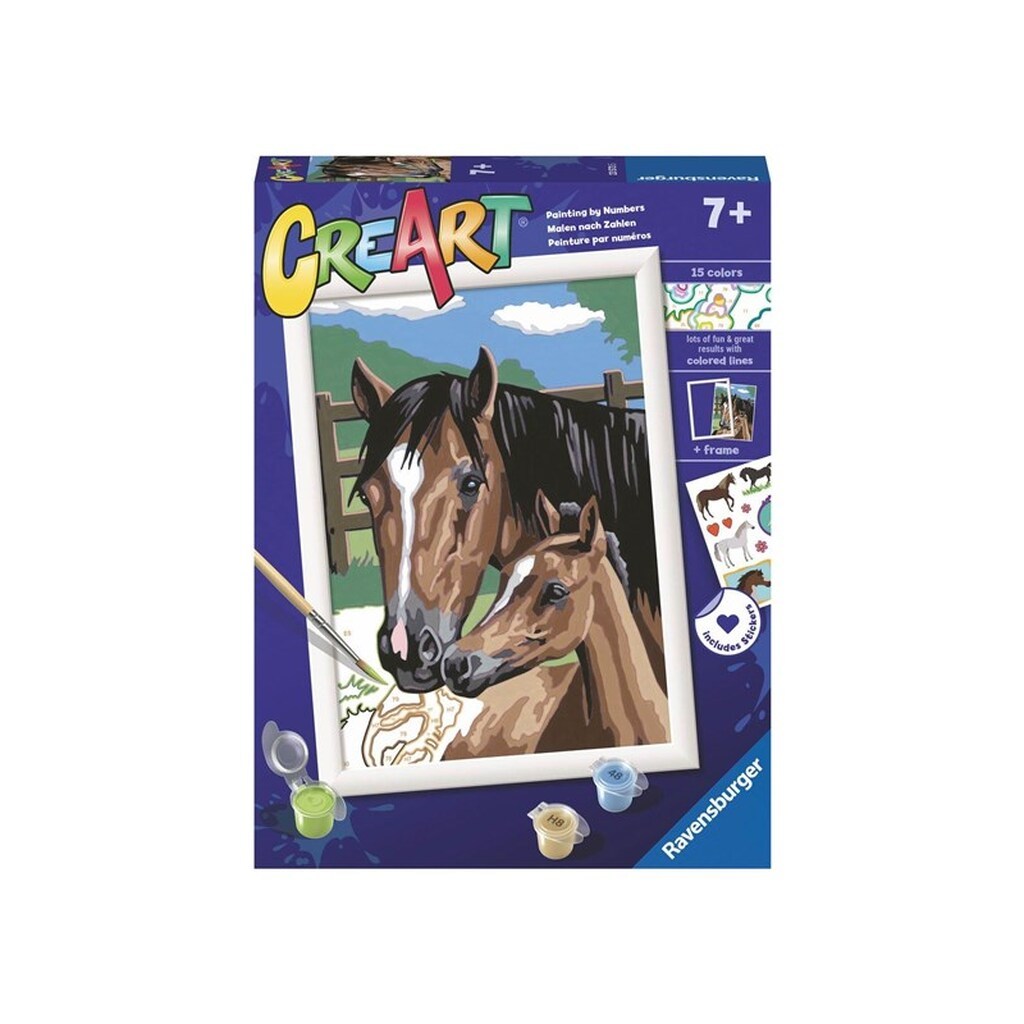 Ravensburger CreArt Painting by Numbers - Playing around with Foals