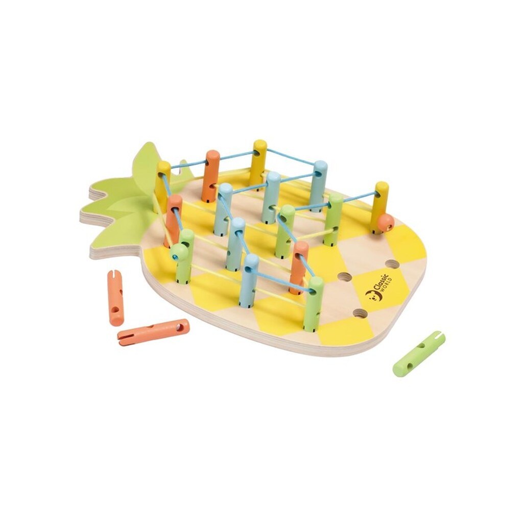 Classic World Wooden Pineapple Connecting Game 21 pcs.