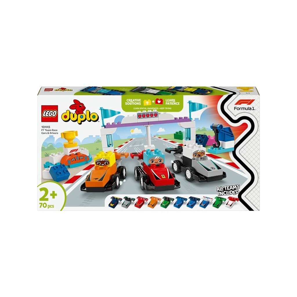 LEGO DUPLO 10445 F1®-teams med racerbiler og kørere